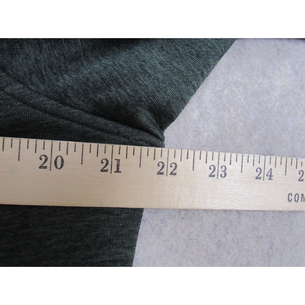 Under Armour Mens ColdGear Fitted Hoodie Green Heathered Logo Sweatshirt Medium - Picture 5 of 6